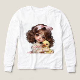 Doll med Rosa Bow, av Natasha Us T Shirt