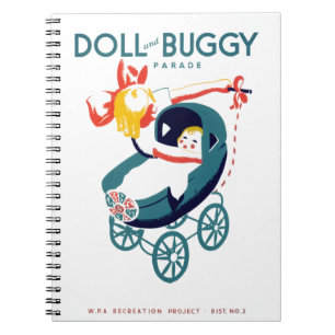 Doll och Buggy Parad Anteckningsbok Med Spiral