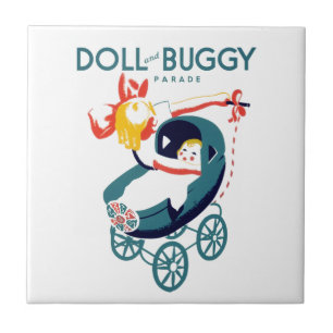 Doll och Buggy Parad Kakelplatta