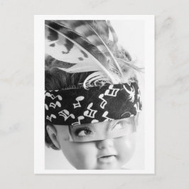 Doll portrait Indian - Mudhead Vykort