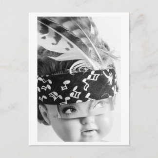 Doll portrait Indian - Mudhead Vykort