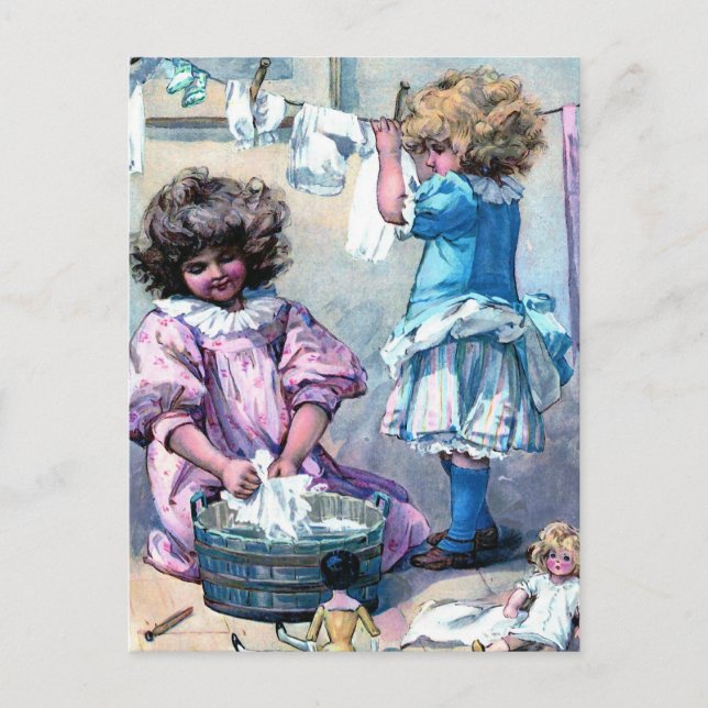 Doll Tvätt Vykort (Framsida)