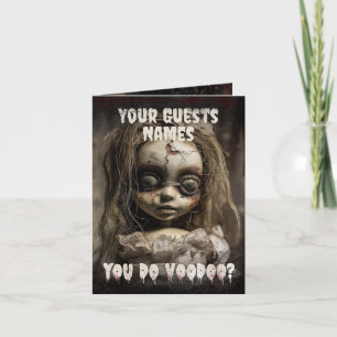 Doll Vuxen Halloween Inbjudan