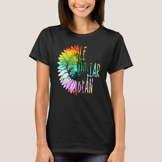 Dollar Bean Solros Regnbåge Dekor Lesbisk Gay T Shirt (Framsida)