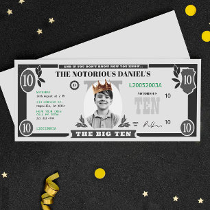 Dollar Bill, Notorious Hip Hop Rap, Falska pengar Inbjudningar