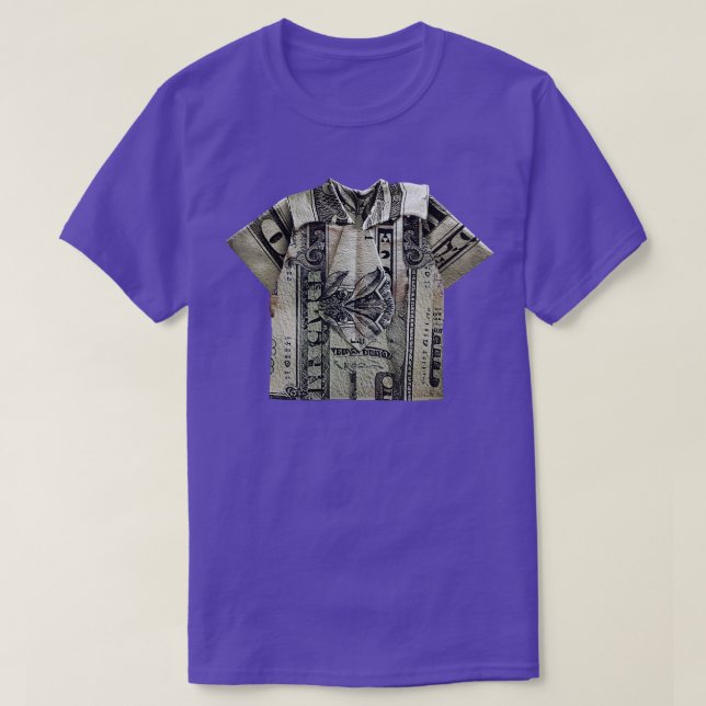 Dollar Bill Origami och Tie T Shirt (Design framsida)