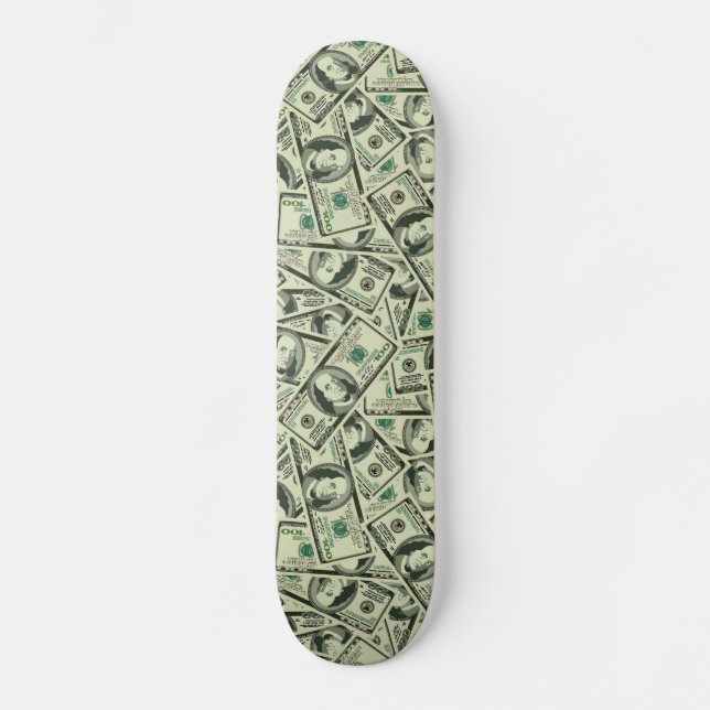 Dollar bills Money Mini Skateboard Bräda 18,5 Cm (Framsida)