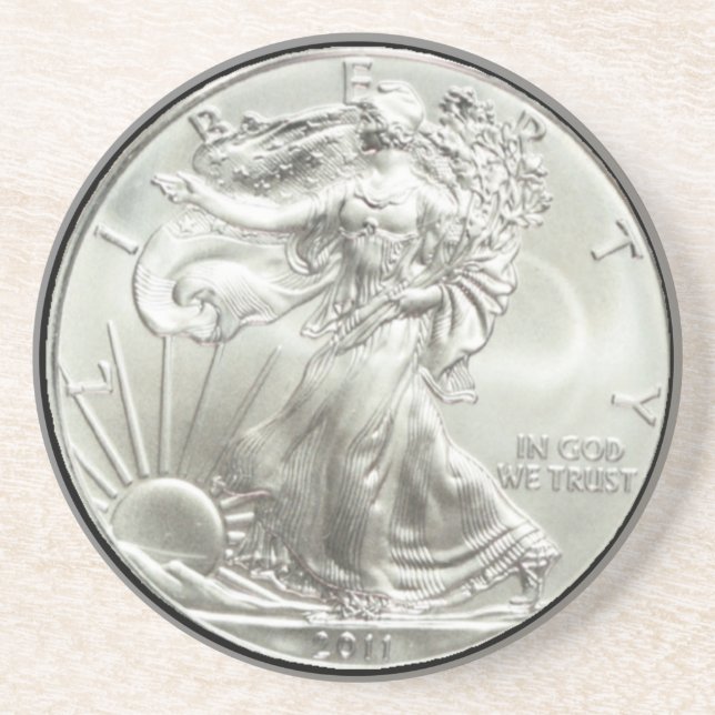 DOLLAR FÖR AMERIKANÖRNSILVER UNDERLÄGG (Framsidan)