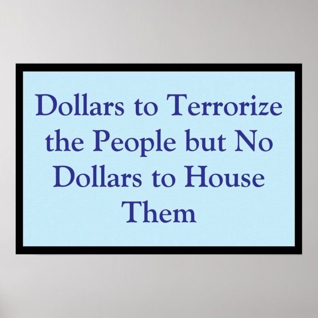 Dollar för att terrorisera folket poster (Framsidan)