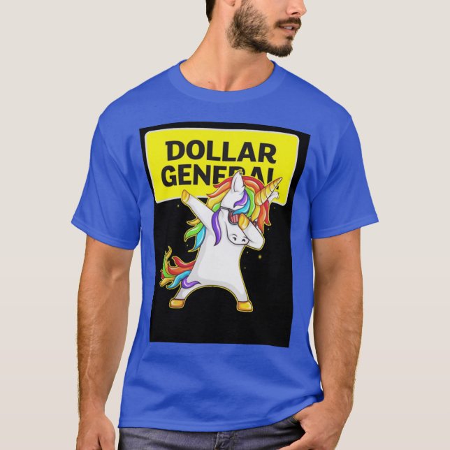 Dollar General Dollar General Enhörning Dabbar Uni T Shirt (Framsida)