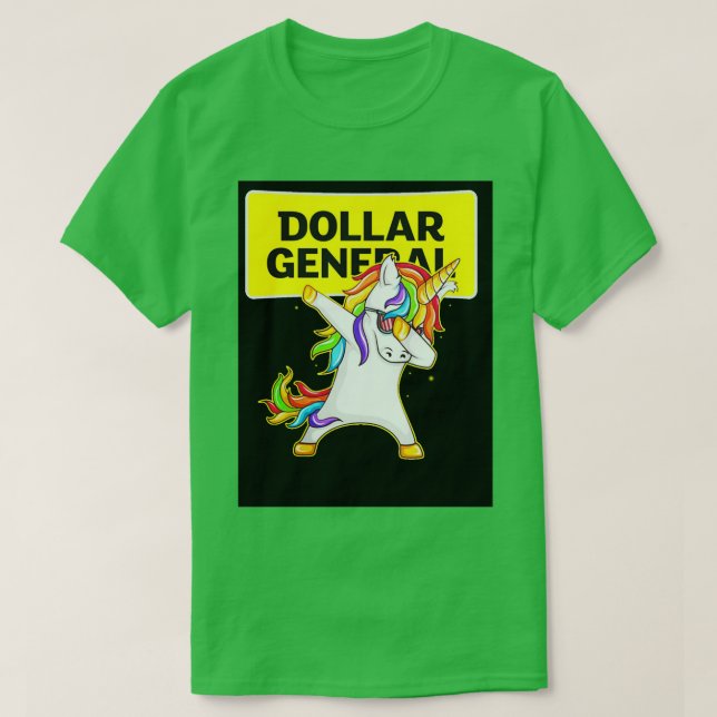Dollar General Dollar General Unicorn Dabbing Unis T Shirt (Design framsida)