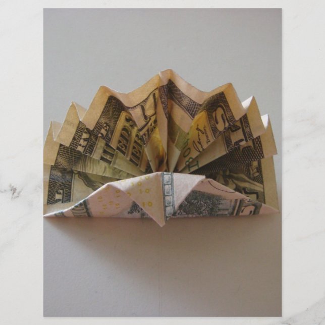 Dollar Origami Kalkon Flyer (Framsidan)