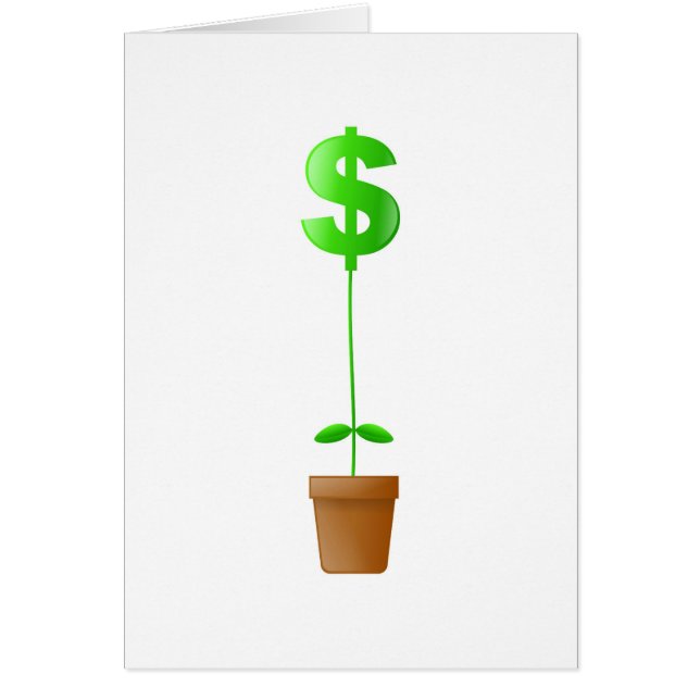 Dollar Plant Hälsningskort (Framsidan)