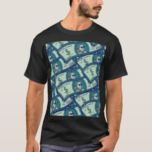 Dollar Sedlar: Sömlöst Pengamönster T Shirt