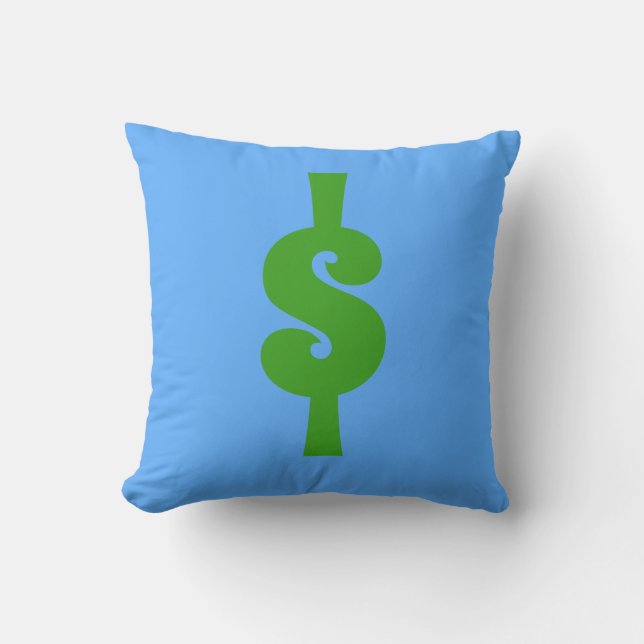 Dollar Sign Dekorativ kudde (Framsida)
