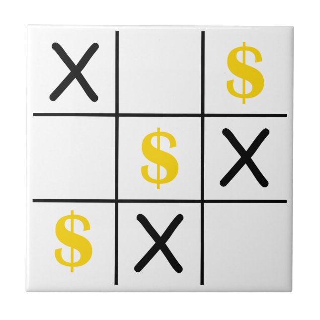 Dollar Tic Tac Toe Kakelplatta (Framsidan)