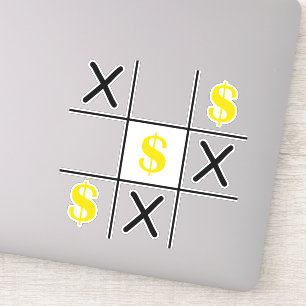 Dollar Tic Tac Toe Klistermärken