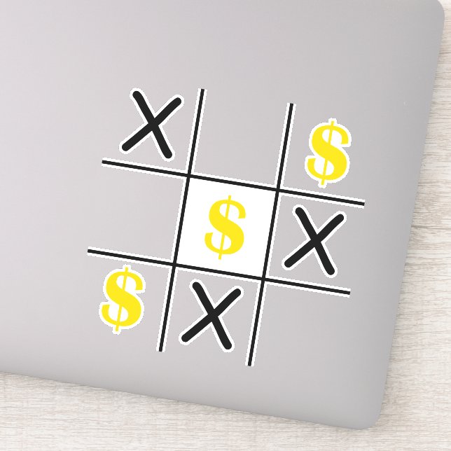 Dollar Tic Tac Toe Klistermärken (Detalj)