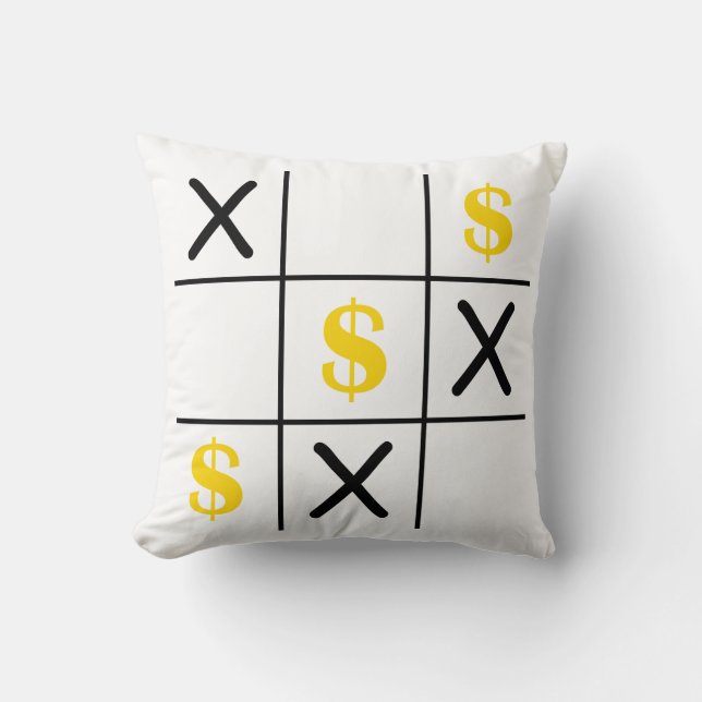 Dollar Tic Tac Toe Kudde (Framsida)