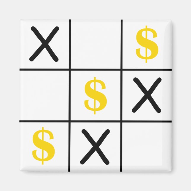 Dollar Tic Tac Toe Magnet (Framsidan)