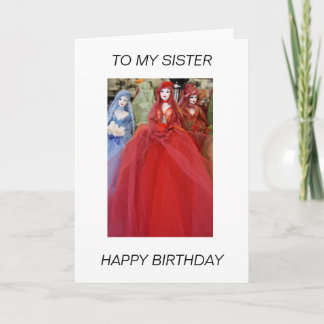 Dollar till MY SISTER GRATTIS PÅ FÖDELSEDAGEN Card Kort