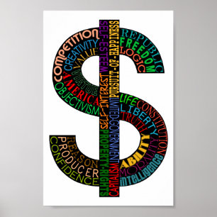 Dollaren undertecknar affischen poster
