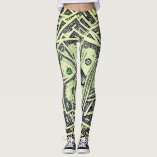 Dollarräkningdamasker Leggings