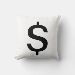 Dollartecken   Enkel modern alfabet Kudde
