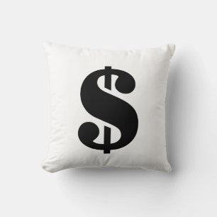 Dollartecken   Enkelt stencil-alfabet Kudde