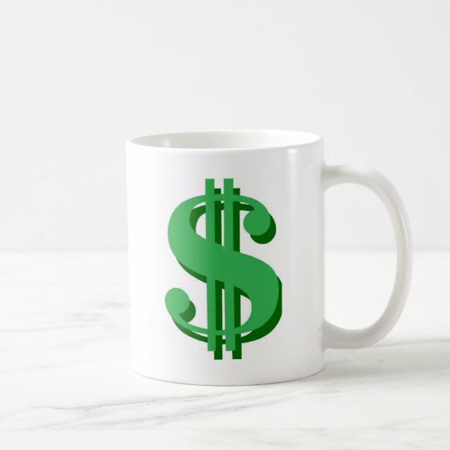 $ dollartecken kaffemugg (Höger)