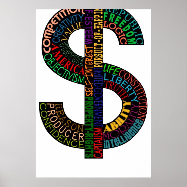 Dollartecken med hög frekvens Poster (Framsidan)