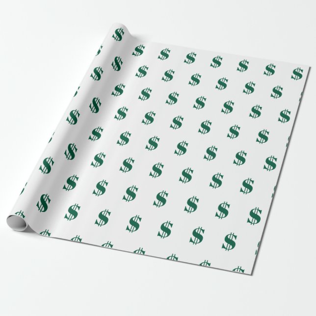 Dollartecken Presentpapper (Utrullad)
