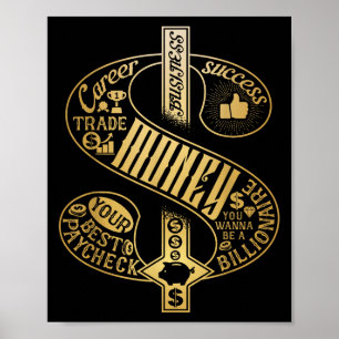 Dollartecken symbolisk rikedom och framgångsmotivi poster