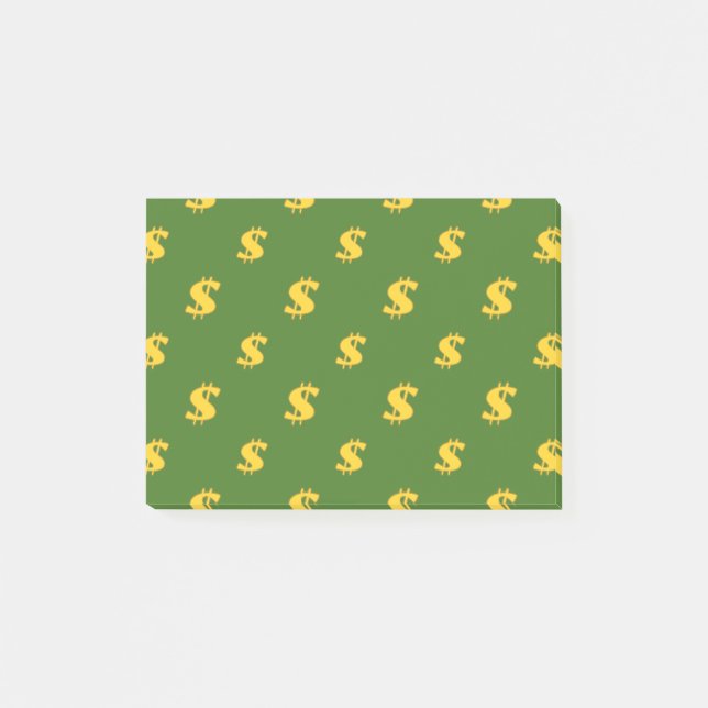 Dollarteckenmönster Post-it Block (Framsida)