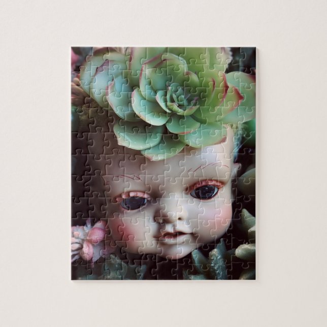 Dollhuvud i Succulent Garden Pussel (Vertikal)