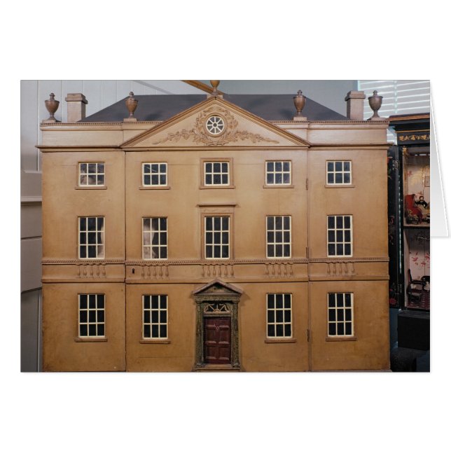 Doll's house, Neo-Classical Adam Stil, 1810 Hälsningskort (Framsidan Horizontal)