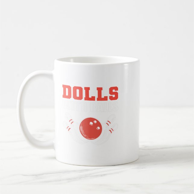 Dolls med Bollar Talated Person Kaffemugg (Vänster)