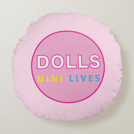 Dolls Mini Lives Officiell Round Pillow Rund Kudde
