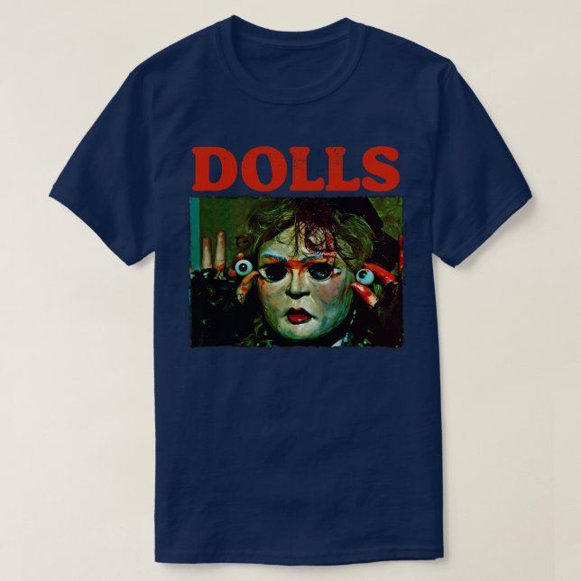DOLLS Retro 80s Cult Classic Horror T Shirt (Design framsida)