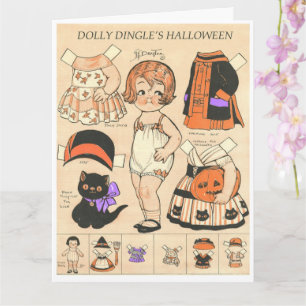 Dolly Dangels Halloween 🦇 Reproduction Papper Dol Kort