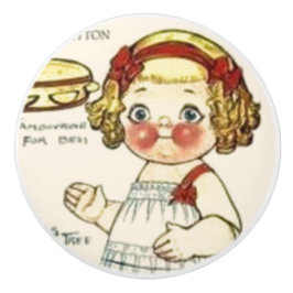 Dolly Dingle Papper Doll art Vintage God 🤶 Knopp