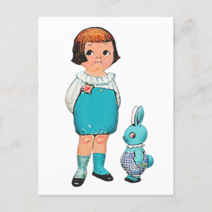 DOLLY DINGLE PAPPERSDOCKA VINTAGE POSTKORT VYKORT