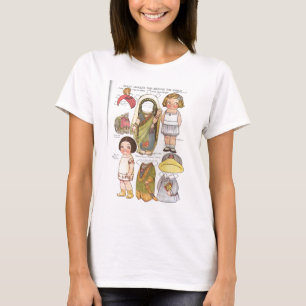 Dolly Dingles resa runt världen Pappersdockor Tee Shirt
