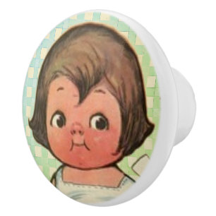 "Dolly Dingle's Sammy" Keramisk Knopp