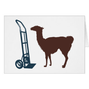 Dolly llama hälsningskort