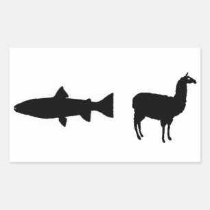 Dolly Llama Sticker Rektangulärt Klistermärke