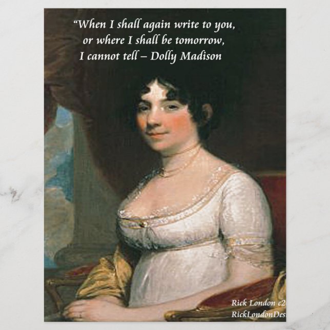 Dolly Madison & Berömd Where I'll Be Citat (Framsida)