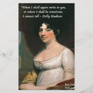 Dolly Madison & Berömd Where I'll Be Citat Brevpapper