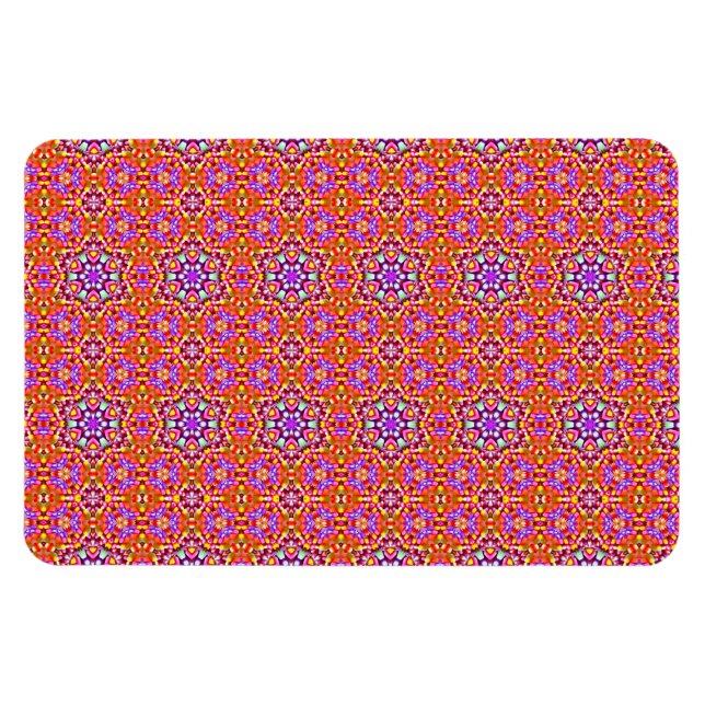 Dolly Mixtures Candy Fractal Art Mönster Magnet (Horisontell)