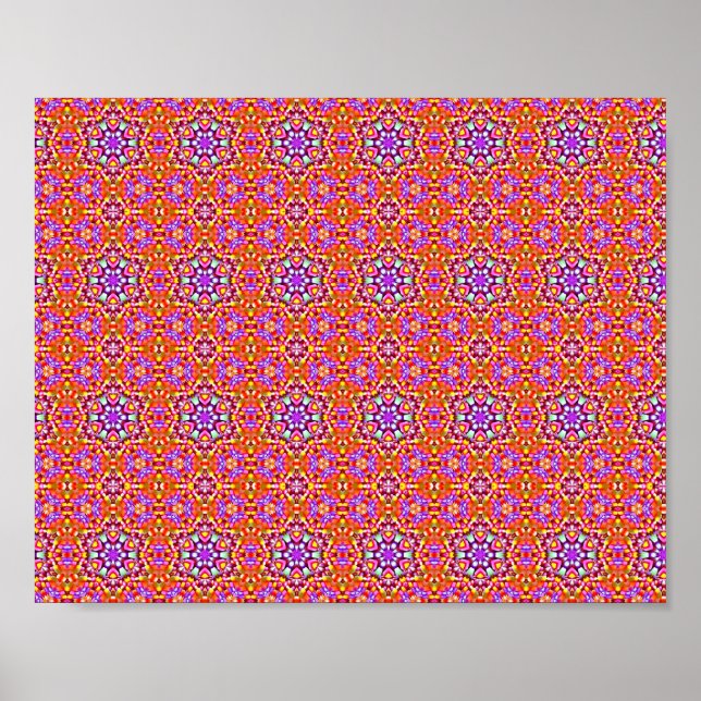 Dolly Mixtures Candy Fractal Art Mönster Poster (Framsidan)